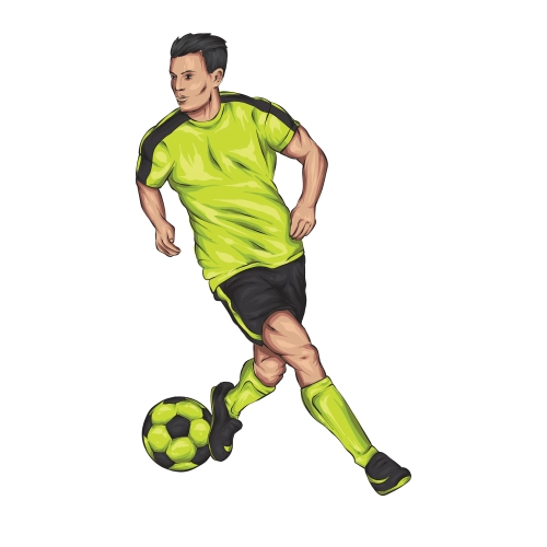 Soccer Passing Pose Cutout | Football Theme Wall & Hanging Décor